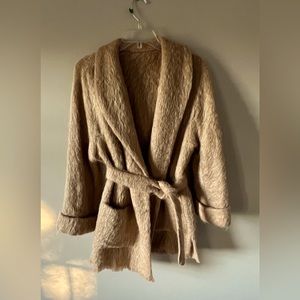 Women’s Wrap Coat. Vintage Mohair & Wool. Made in Scotland by Andrew Stewart